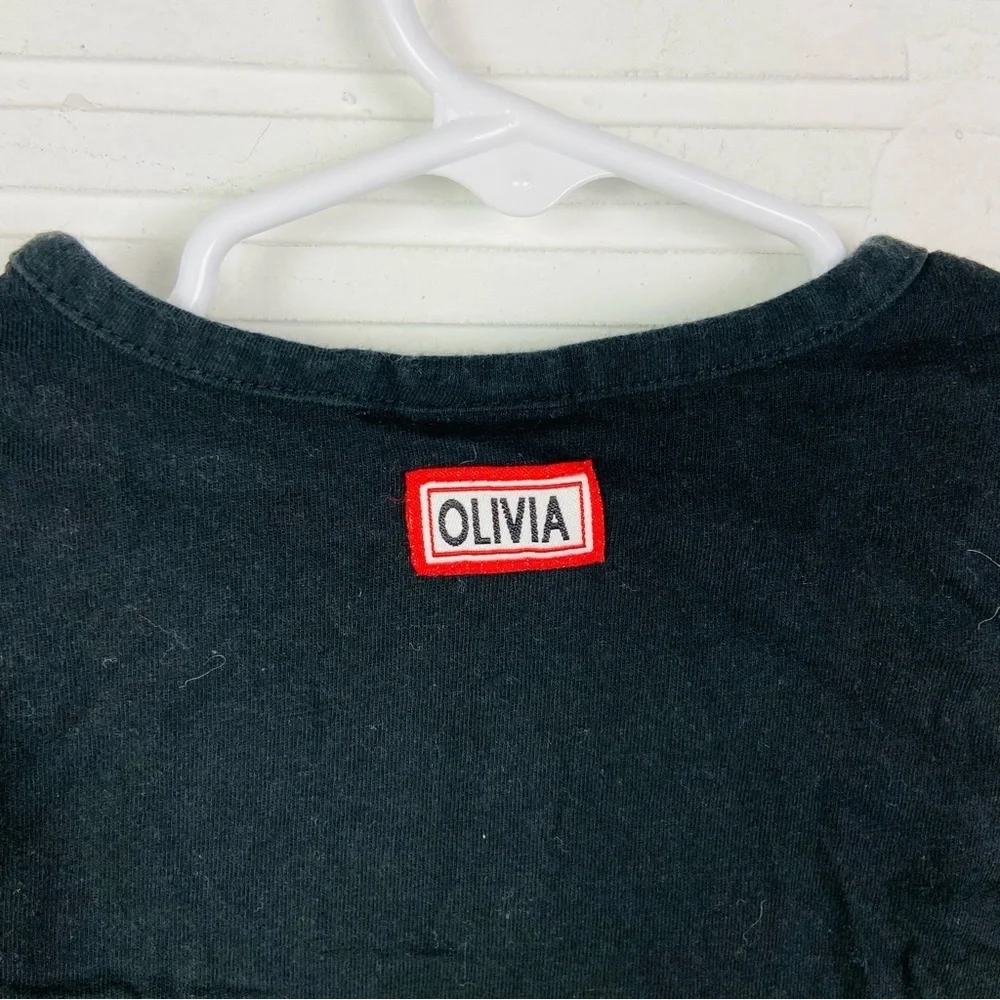 Olivia for Gymboree Black Long Sleeve cotton Tee with Cityscape Design SZ 2T